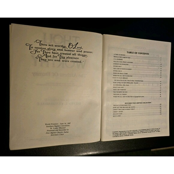 2 David T. Clydesdale Song Choir Books What Music I Hear & Thou Art Worthy SATB - Picture 5 of 9